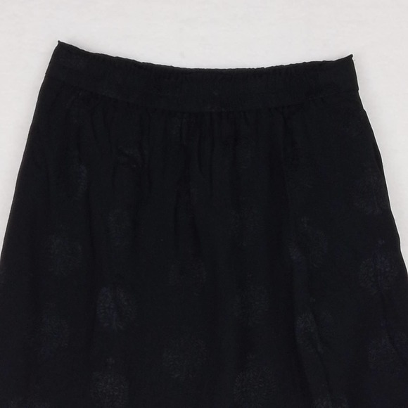 Loft Lined Mini Skirt Size Medium in Black‎ w/ Damask Style Print - Picture 7 of 11